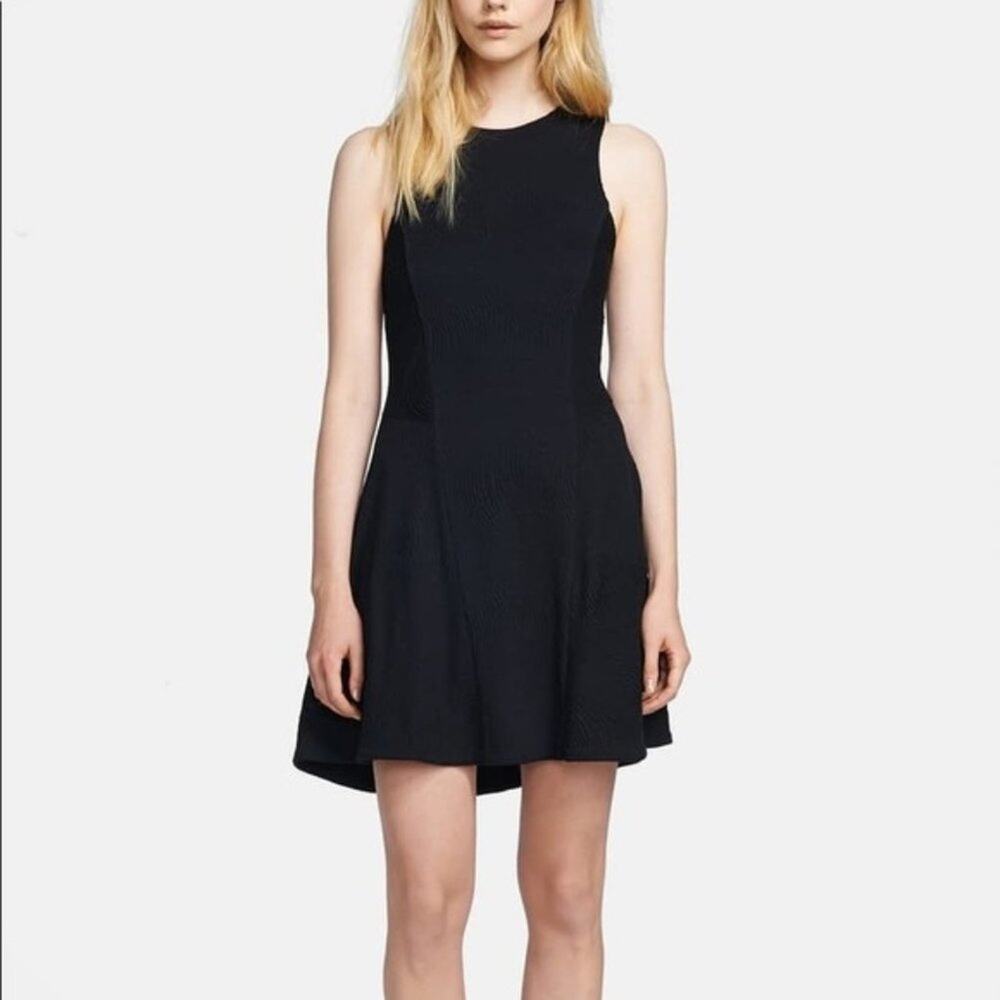 Rag & Bone Geneva Black Sleeveless Textured Knit Dress